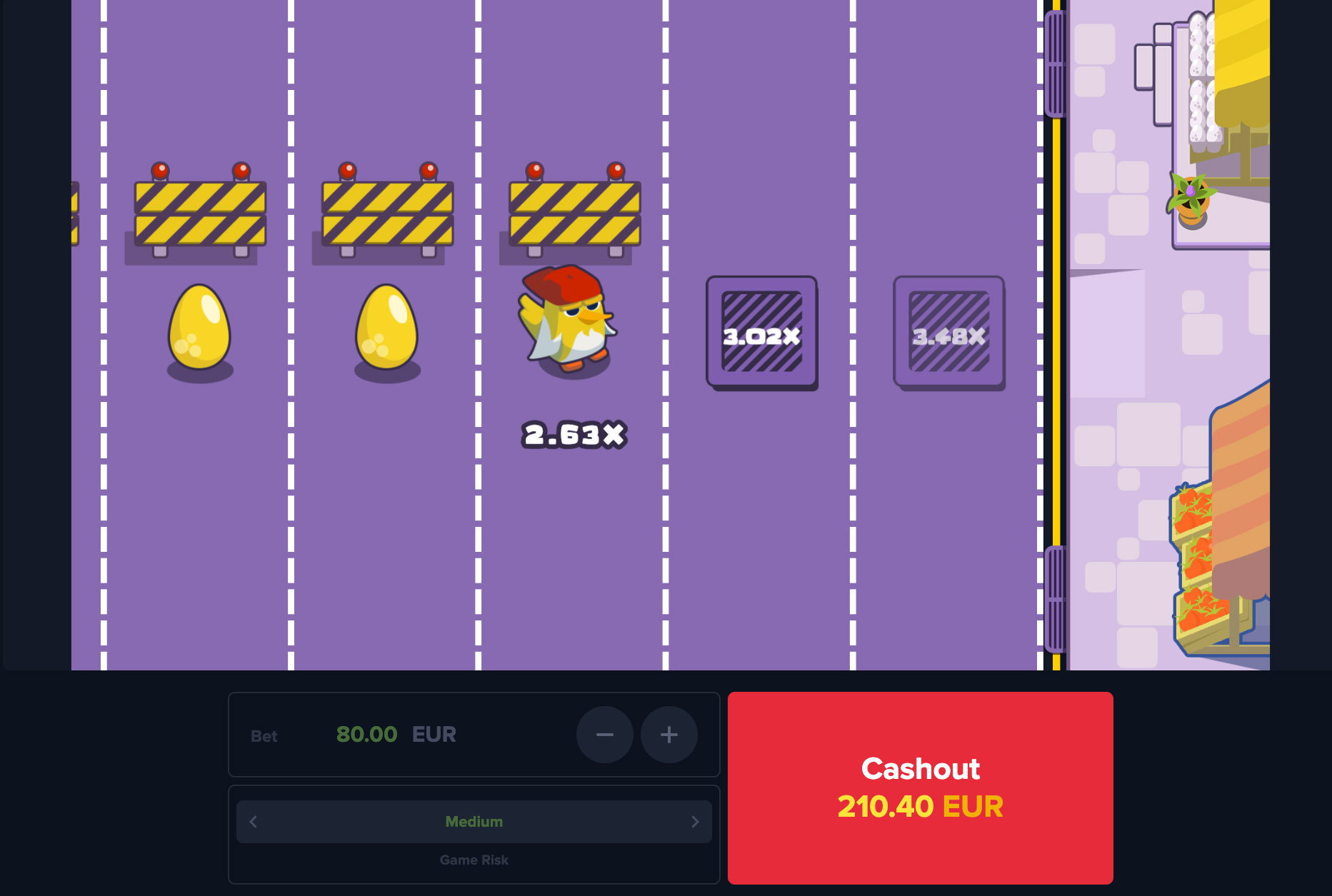 Astuce pour gagner de l'argent sur Chicken Cross