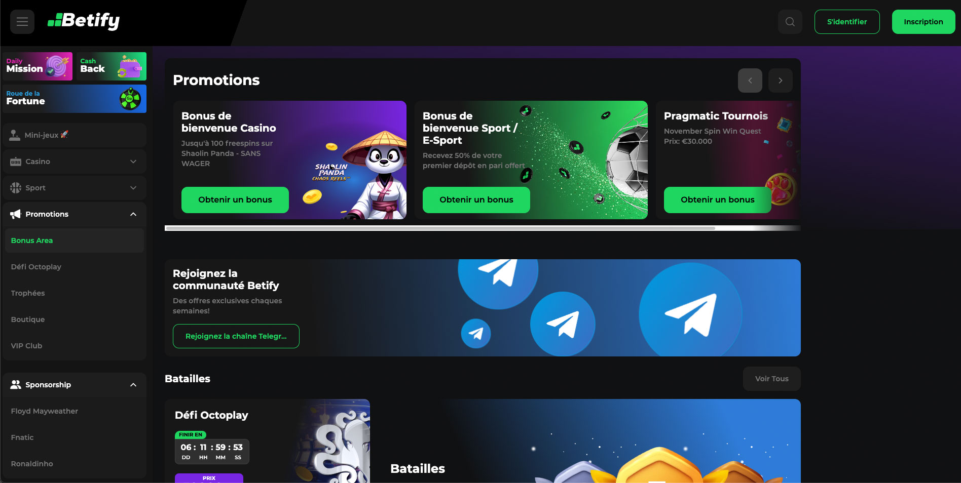 bonus casino Betify