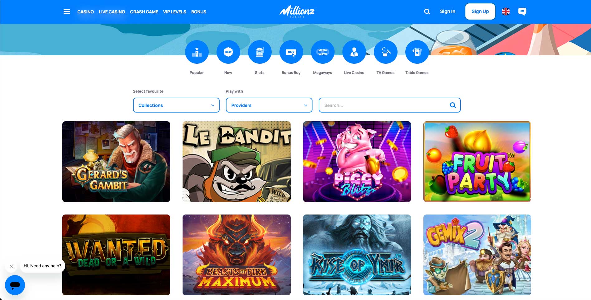 Millionz Casino propose un bonus sans wager